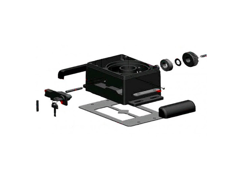 AN-MOTORS ASL.103/2000 Основание корпуса привода ASL2000 с рычагом разблокировки 