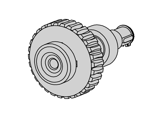 Alutech RTO.20-F Выходной вал с колесом червячным 