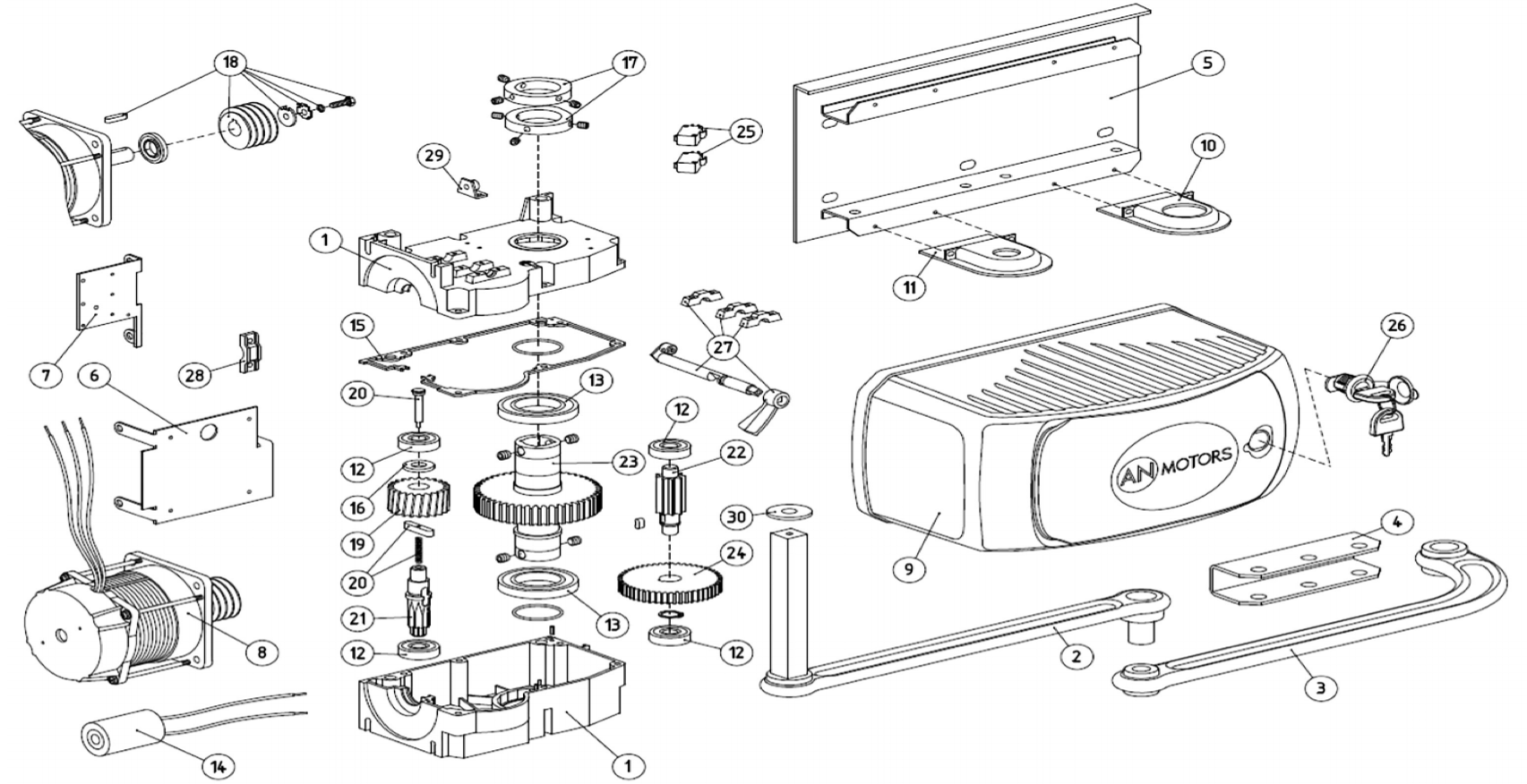 AN-MOTORS ASW4000 - запчасти
